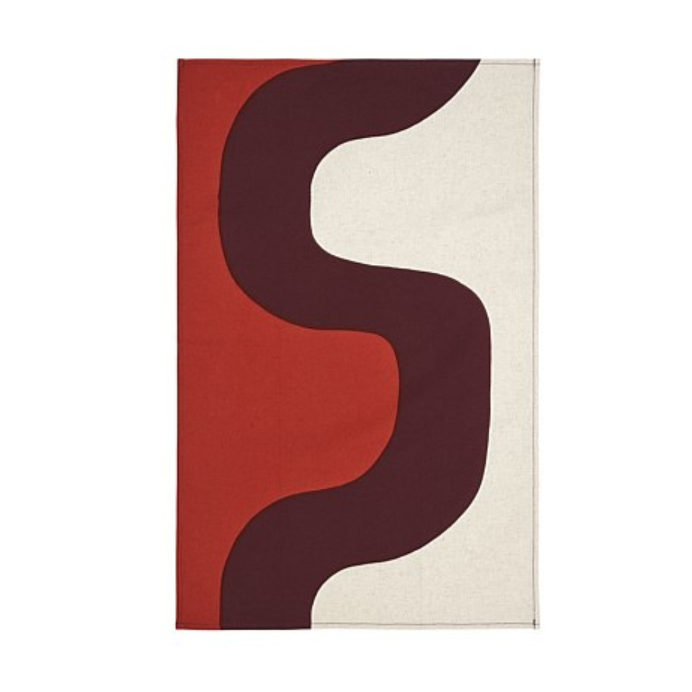 Seireeni Tea Towel 47 x 70cm - Red & Burgundy