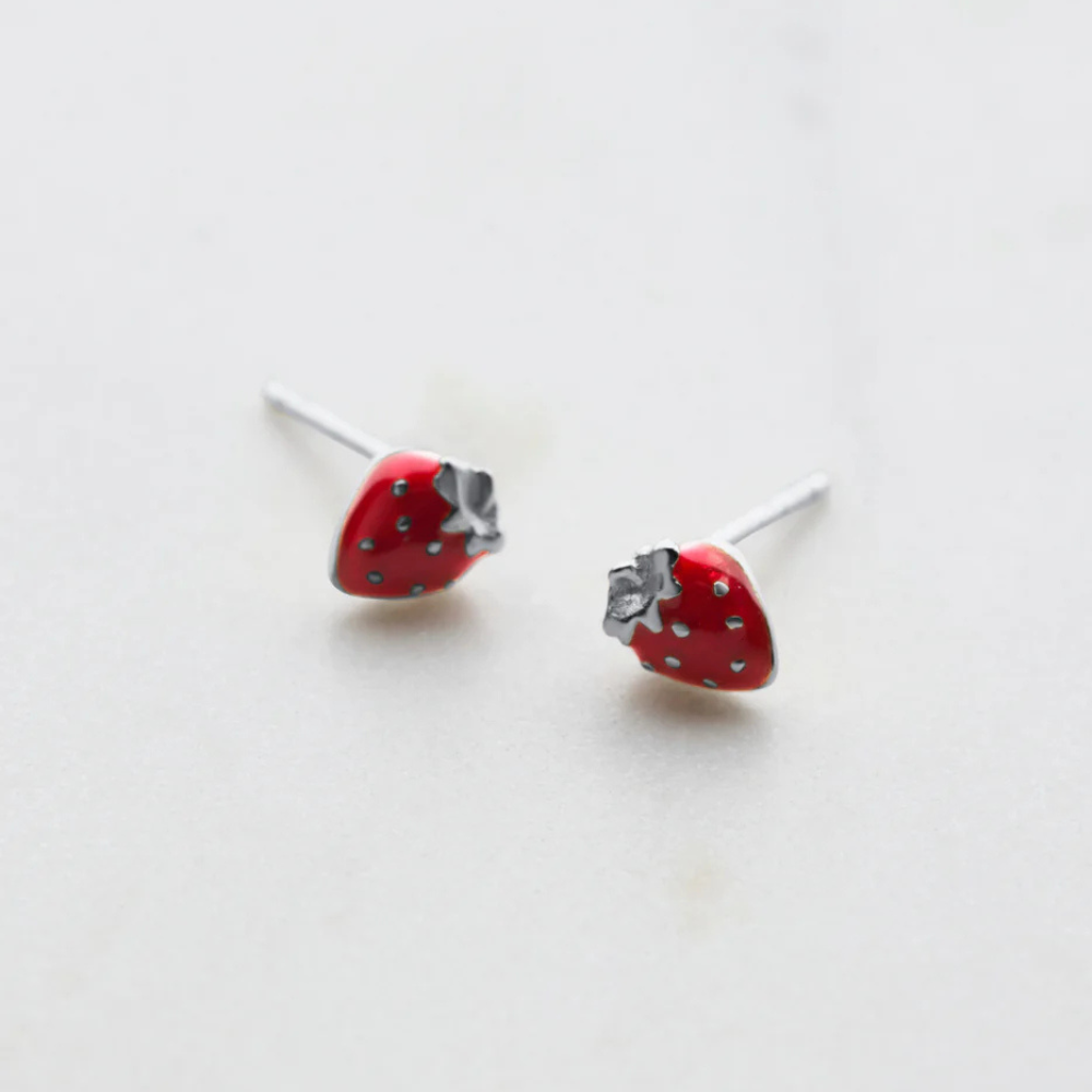 Strawberry Stud - Silver