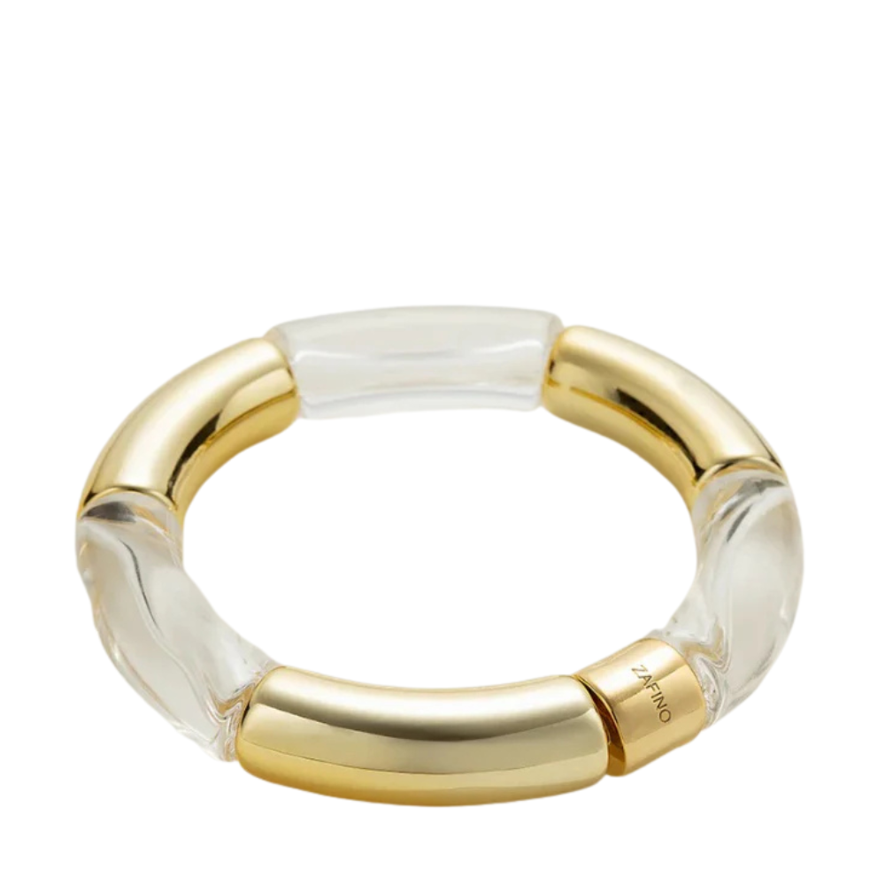 Tube Bangle - Clear/Gold